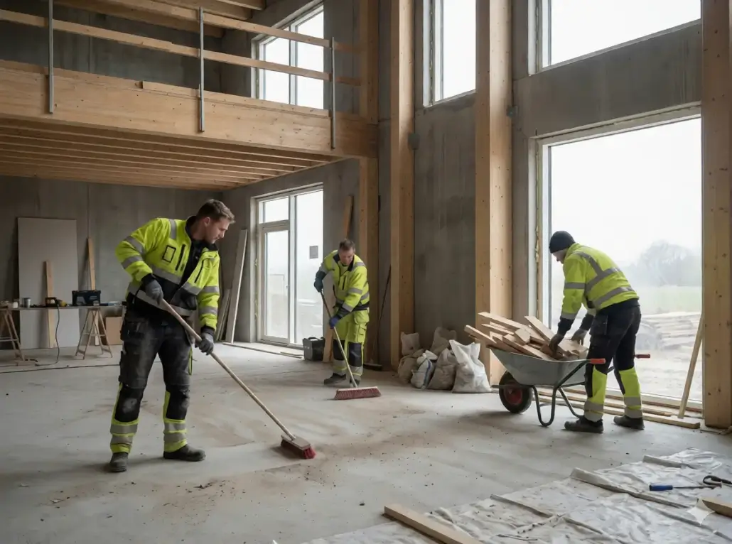 Efter der er har været flytterengøring